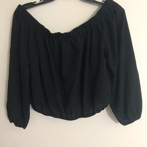 Off the shoulder black top